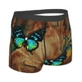 thumbnail image 3 of Disketp Vintage Butterfly Green Men'S Boxer Briefs,Soft And Breathable Cotton Underwear With Comfortflex Waistband, 3 of 9