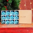 thumbnail image 2 of Adornos navideños IndianShelf vintage de cristal turquesa mercurio, 2 of 9