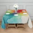 thumbnail image 3 of Colorful Tie Dye Ink Splash Pattern Square Tablecloth,Waterproof Square Table Cover,Wipeable Spillproof Washable Table Cover for Home Kitchen Party Decor 42"X42"(107x107cm), 3 of 6