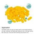 thumbnail image 4 of Unique Bargains 100pcs 5mm Rubber End Caps Cover PVC Vinyl Screw Thread Protector Round Wire Shelf Caps Yellow, 4 of 5