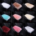 thumbnail image 4 of Reposabrazos de coche de piel de lana de colores de invierno, almohadilla universal de piel artificial suave y esponjosa, funda para consola central, accesorios para automóvil, 4 of 5