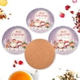 thumbnail image 6 of GZHJMY Christmas Snowman Round Coaster, 4 Pcs Heat Resistant Absorbent Drink Coaster for Kitchen Bar Cafe Decor, 6 of 7