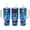 Blue Christmas Tree, variant on 250 Years Anniversary 40 Oz (1200 ml) Insulated Coffee Tumbler with Handle, Patriotic Reusable Stainless Steel Travel Mug Cup with Straw Lid for Women Men Party Birthday Gifts