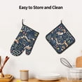 thumbnail image 6 of Bingfone Retro Forest Animals Print Oven Mitts Pot Holders Set 2 PCS for Kitchen for Cooking Grilling Baking BBQ Pot Holders Cook Essentials, 6 of 7