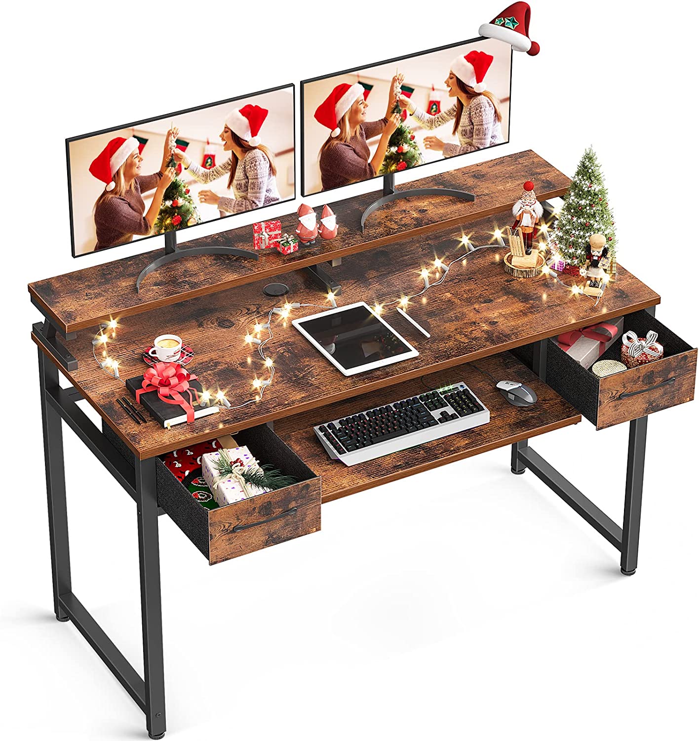 ODK Computer Desk with Keyboard Tray, 47 inch Home Office Desk with