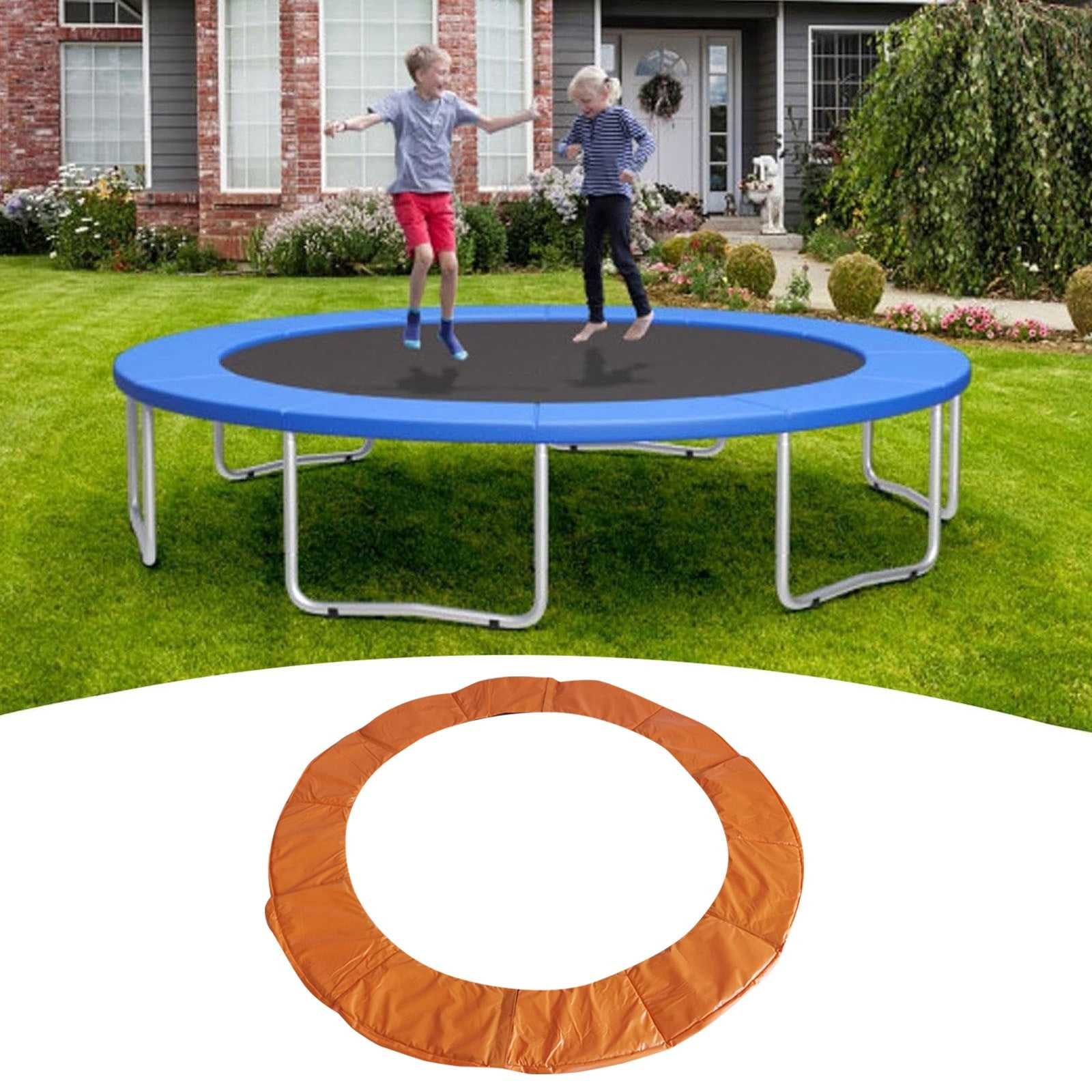 Outdoor Trampoline Pad For Kids Polyethylene Jump Mat Durable Tear