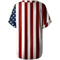 thumbnail image 6 of Womens Tops Dressy Casual,Womens July 4th American Flag Shirt V-Neck Summer Tops T Shirt Short Sleeve Casual Loose Fit Tunic Blouse, 6 of 6