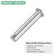 thumbnail image 2 of Uxcell 4-Pack Pasadores de Clevis de un Solo Agujero, M10 x 65mm Pasadores de Clevis de Cabeza Plana de Acero Inoxidable Reutilizables, 2 of 6