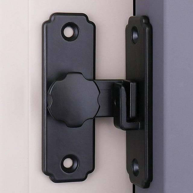 de pestillo de puerta corrediza de granero duradera Acero inoxidable de con tornillos de cerrojo antirrobo para puerta Negro perfecl Cerradura de puerta de granero