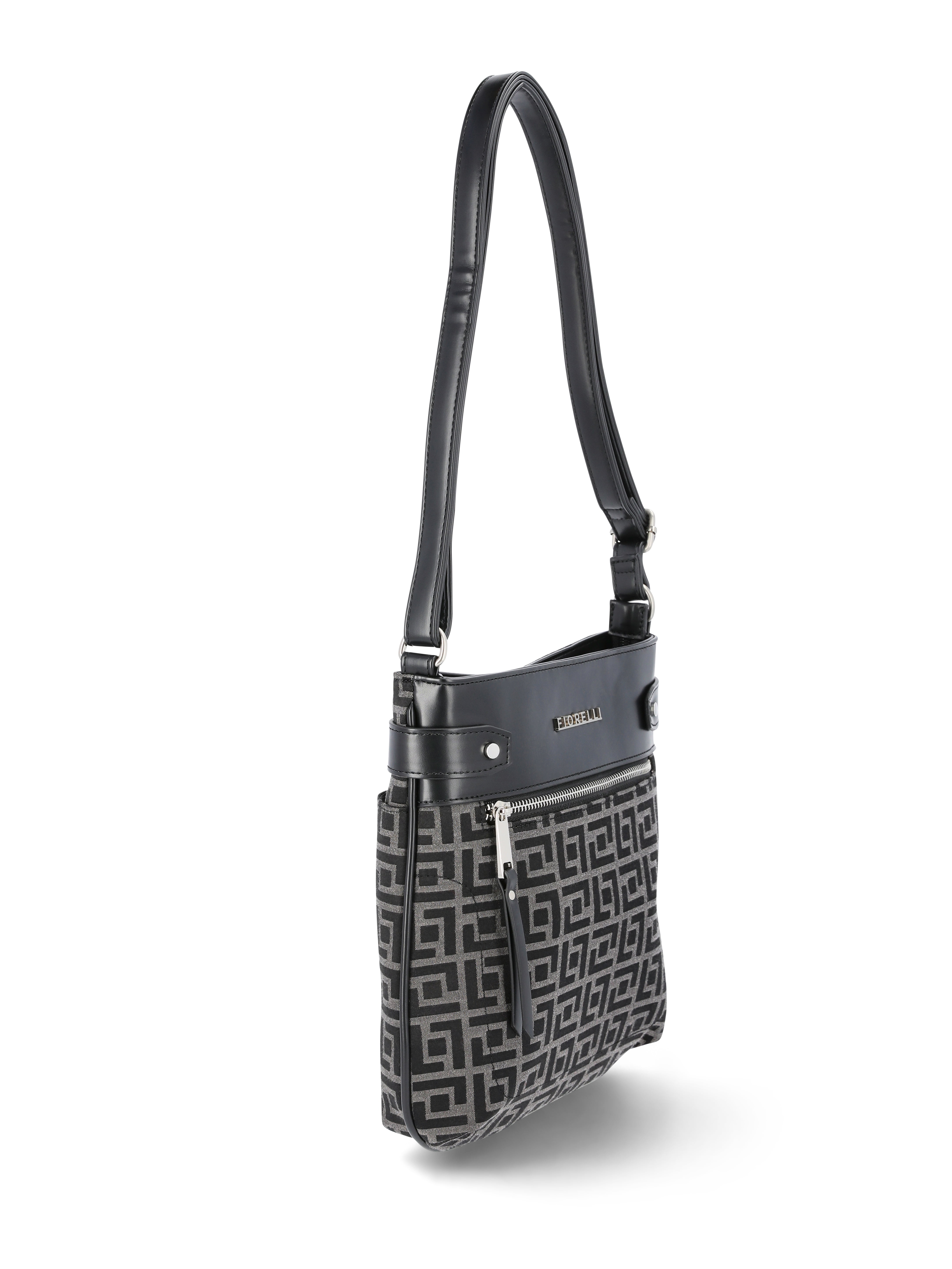 Fiorelli Women's Lila Crossbody Handbag, Black Jacquard