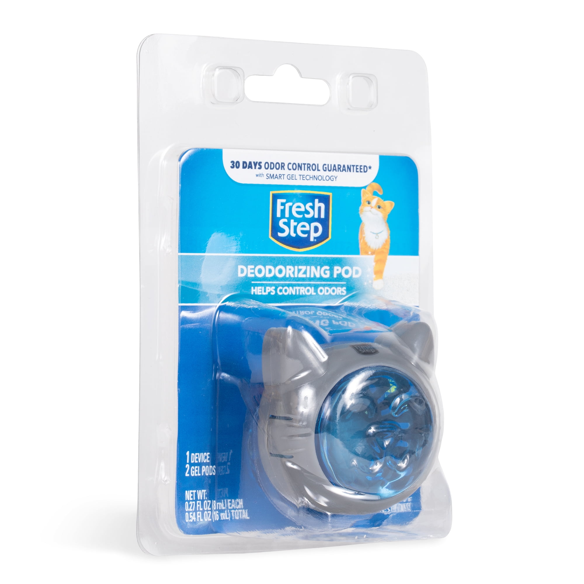 Fresh Step Litter Box Deodorizing Gel Pods, Cat Litter Box Deodorizer 1 Adhesive Pod 2 Refills