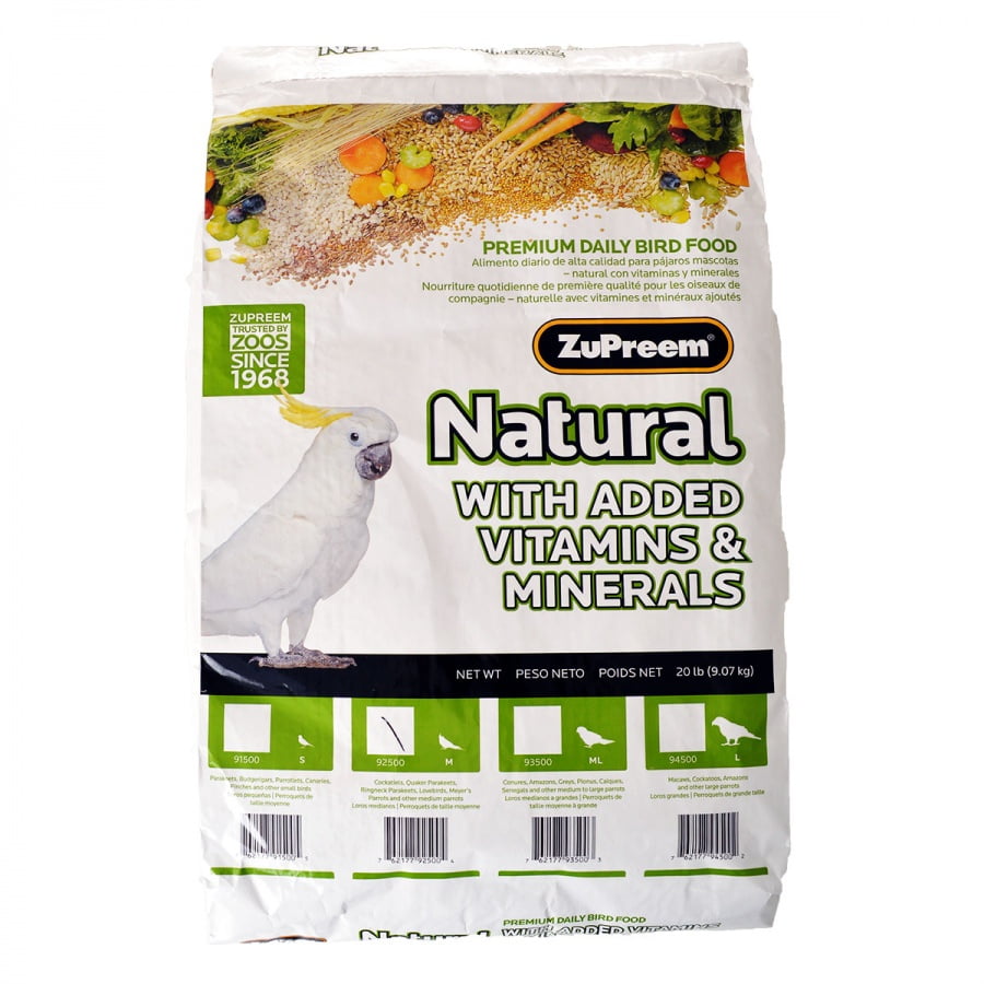 ZuPreem Natural Blend Bird Food Cockatiel Medium (20 lbs)
