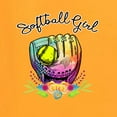 thumbnail image 3 of Wild Bobby, Colorful Softball Girl, Sports, Women Graphic Tee, Gold, Medium, 3 of 5