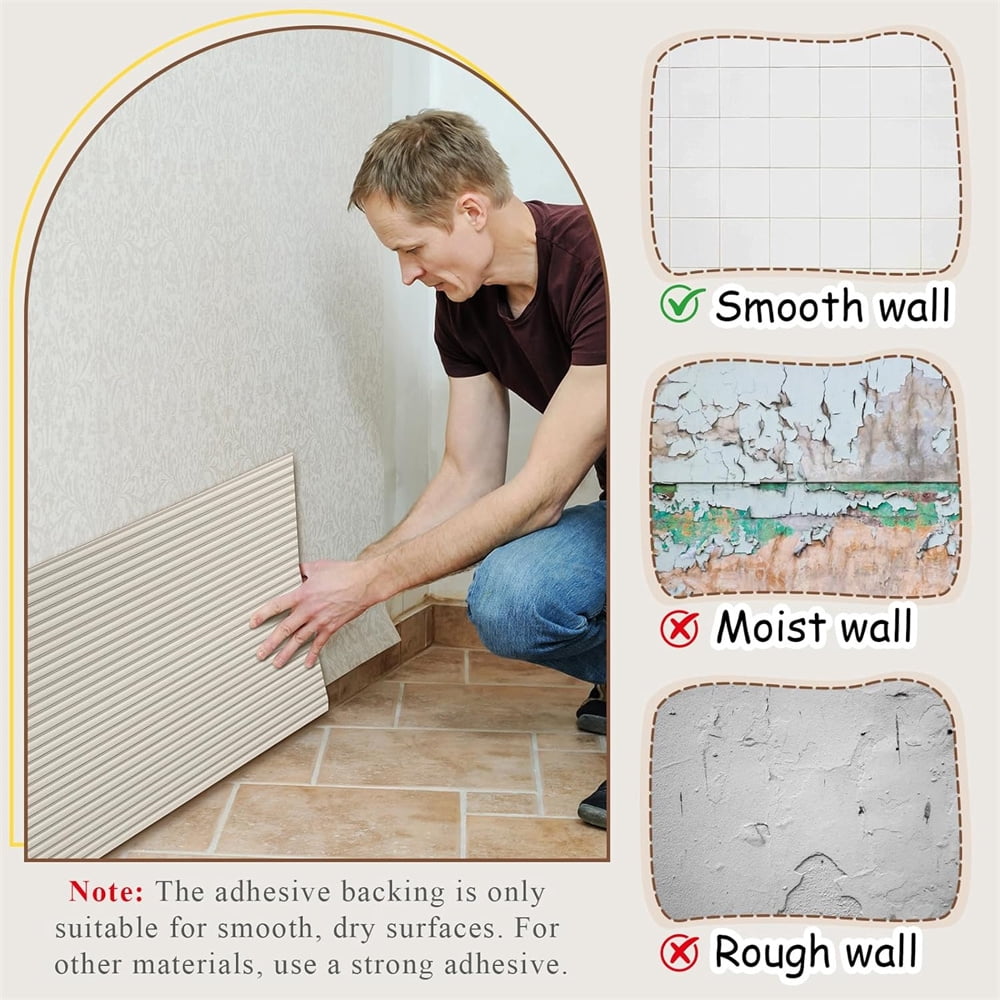 NOGIS 15.8 x 78.7 Inch Anti Collision Wall Padding for Kids Padded Wall Panels 3D Self Adhesive DIY Headboard for Autism Playroom Nursery Bedroom Living Room Corner Guards (Light Gray)