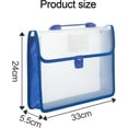 thumbnail image 3 of Dossier en Plastique A4, 3 Pcs Dossier Transparent en Polypropylène Porte-Documents, Enveloppe Extensible pour Documents avec Poignée, Poches Poly Premium avec Porte-Cartes de Visite, 3 of 5