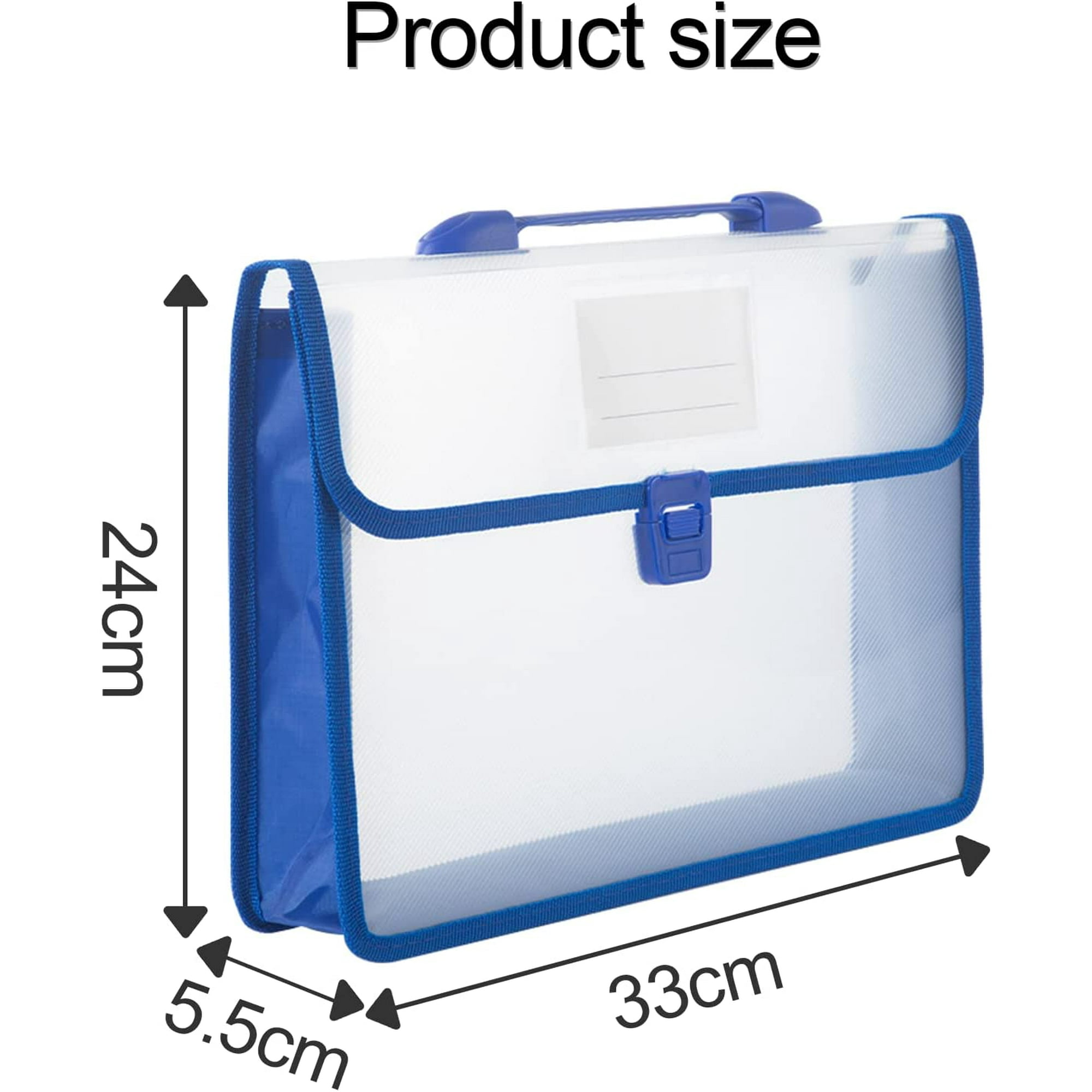 Dossier en Plastique A4 3 Pcs Dossier Transparent en Polypropylene Porte Documents Enveloppe Extensible pour Documents avec Poignee Poches Poly