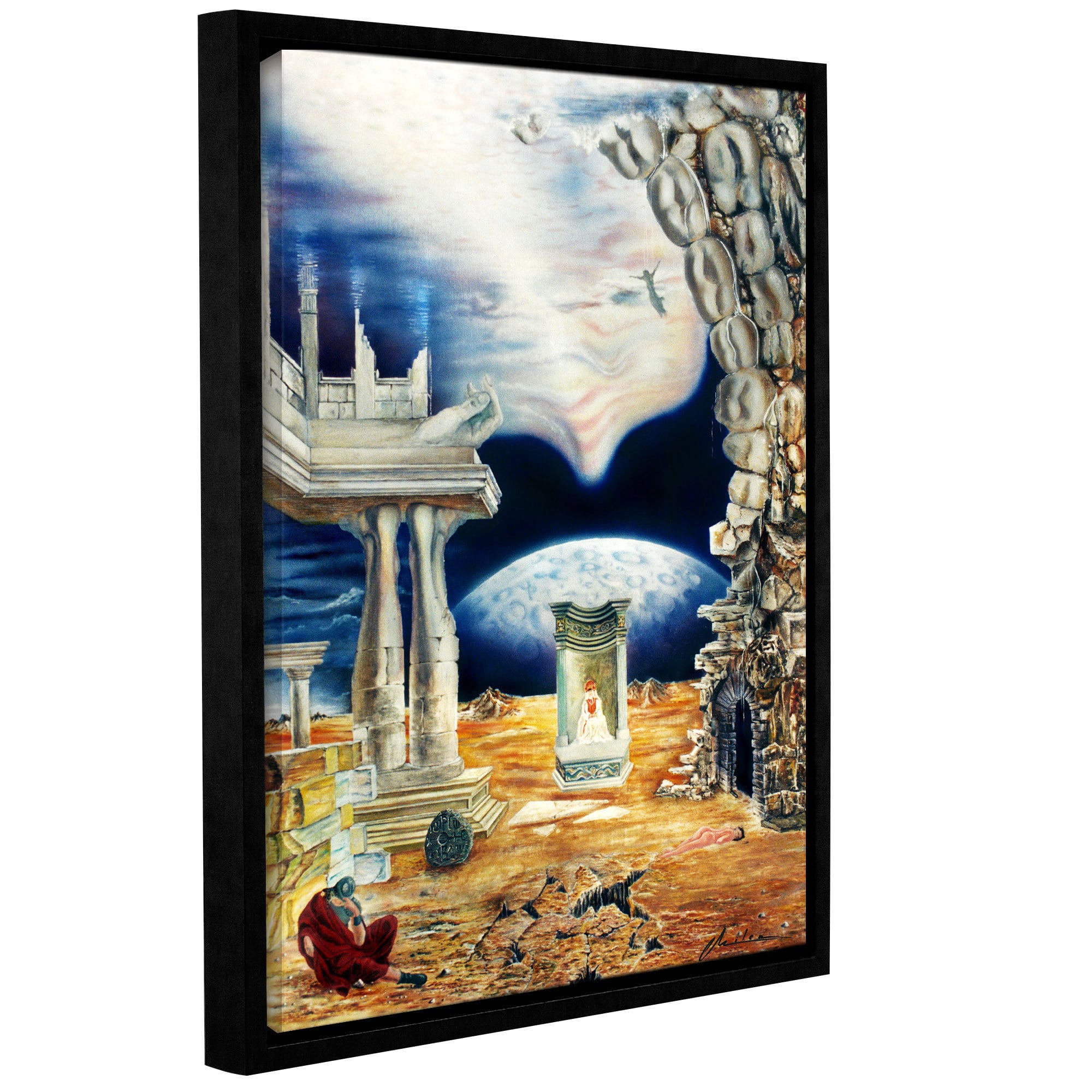 ArtWall Milen Tod "Into The Aether" Gallery-wrapped Floater-framed Canvas