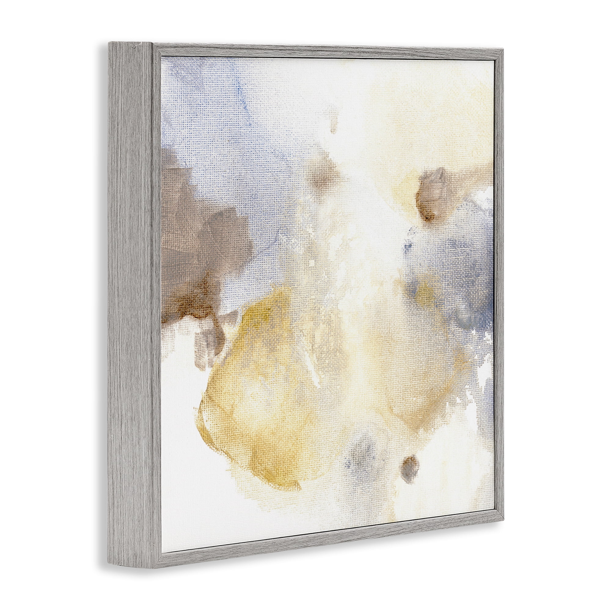 Stupell Industries Subtle Cloudy Abstract Abstract Painting Gray Framed Art Print Wall Art, 17 x 17