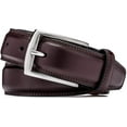 thumbnail image 4 of Men's Genuine Leather Dress Belt with Classic Fashion Design for Work Business and Casual (esWine, 46), 4 of 6
