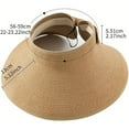 thumbnail image 5 of KOKOPARK Visières pour Femmes Extérieur Mode d'Automne Incontournables Protection Uv Retroussable Grand Bord Queue de Cheval Chapeau de Soleil Rose Vif, 5 of 5