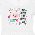 thumbnail image 4 of Inktastic My Great Aunt Loves Me- cute and happy llama Girls Baby Dress, 4 of 5