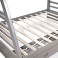 thumbnail image 5 of Bowery Hill Twin Over Full Bunk Bed with Storage in Gray, 5 of 6