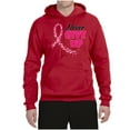 thumbnail image 2 of Wild Bobby, Never Give Up Fight Cancer, Breast Cancer Awareness, Unisex Graphic Hoodie Sweatshirt, Red, X-Large, 2 of 4