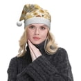 thumbnail image 5 of Cauagu Honey Honeycomb for Adult Christmas Hat,1-Pack Xmas Holiday Hat Santa Hat for Women & Men Festive Headwear Accessories Fit for Christmas/New Year/Party, 5 of 6