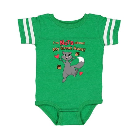 

Inktastic I m Nuts About My Great Aunt Gift Baby Boy or Baby Girl Bodysuit