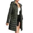 thumbnail image 5 of FDGIU Women's Hood Mid Length Quilted Puffer Coat, Full Zip Snap Button Lightweight Padded Jacket with Side Pockets for 2026 Fall Winter Travel Daily Layering, 5 of 7