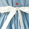 thumbnail image 6 of SERTG Girls Oktoberfest Maid-Style Set 3-Piece Cottagecore Print Dress + Head Scarf and Apron Cultural Theme Dress-Up Skirt Outfit for Kids 5-12 Years(Z01#Blue,7-8 Years), 6 of 7