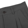 thumbnail image 5 of Men's Old Money Dress Pants Pleated Wide Leg Golf Trousers High Waisted Loose Fit Slacks Button Closure with Pockets for Business Office Fall, Dark Gray, XXXL, 5 of 8