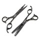 thumbnail image 2 of Juego de tijeras profesionales para cortar el cabello de 6 pulgadas, tijeras de entresacar de barbero de acero inoxidable 440C Ref: 8974, 2 of 5