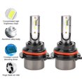 thumbnail image 3 of 2pcs 9007 60W 6000K Bright White Mini LED Headlight Auto Lamp Bulbs L8, 3 of 6
