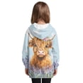 thumbnail image 2 of Xoenoiee Highland Cattle Lavender Flower Print Long Hoodies Sweatshirts for Girls Teen Kids with Hooded Pullover Athletic Loose Outfits Casual Sweater Tunic Dress Tops with Pocket, 7-8 Years, 2 of 7