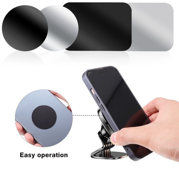 12pcs Metal Plate for Magnetic Phone Car Mount Holder Cradle with Adhesive Backing Universal Replacement Sticker Compatible with Magnetic Mounts