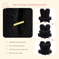 thumbnail image 6 of Ktaxon Teddy Fleece Office Chair, Rabbit Ear Backrest Vanity Chair, Adjustable Swivel Reading Chair for Home Office Black, 6 of 10