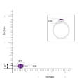thumbnail image 4 of ANGARA Natural Oval Amethyst Solitaire Ring with Diamonds in 14K White Gold for Women (Size-6x4mm) | February Birthstone, Birthday, Anniversary, Jewelry Gift for Women | Natural Amethyst Ring, 4 of 8