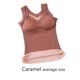 thumbnail image 4 of Jumpingount Invierno otoño mujer encaje cuello en V ropa interior cálida Chinlon Lencería diseño Simple capa Base chaleco Bottoming Tops ropa Camisetas sin mangas Marrón 37.5-65 kg, 4 of 6