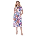 thumbnail image 2 of Womens Abstract Print Skater Dress, 2 of 5