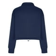 thumbnail image 6 of jtjvou Quarter Zip Pullover Women Casual Long Sleeve Sweatshirts Lightweight Pullover Sweatshirt Loose Fit Sweatshirts Blue XL, 6 of 7