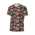 thumbnail image 5 of T Shirt For Men Pink Baroque Floral Men Retro Flowers Print Awesome Sportswear Comfortable Summer Te, 5 of 7