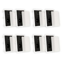 Theater Solutions TS80W In Wall 8" Speakers Surround Sound Home Theater 4 Pair Pack