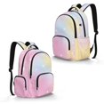 thumbnail image 5 of SCRAWLGOD Stars Tie-Dye Print Beige Pink Casual Backpack for Girls Boys, Lightweight Laptop Daypack for Daily Use Travel Work School, Stylish Classic Basic Unisex Style, 5 of 7