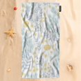 thumbnail image 2 of AOYEGO Little Flowers Bath Towel Cute Delicate Blue and Yellow Floral Nature Bath Hand Towels Decorative 64X32 Inch Soft Polyester-Microfiber for Beach Bathroom Home, 2 of 4