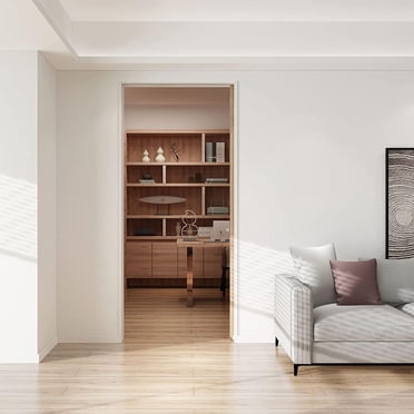 Temporary Wall With Door Pocket Door Frame Kit, For 24-30 In Wide 80 In High Door, Pocket Door Kit With Two-Way Soft Close Mechanism, Slide Smoothly Quietly, Easy To Install, Premium Galvanized