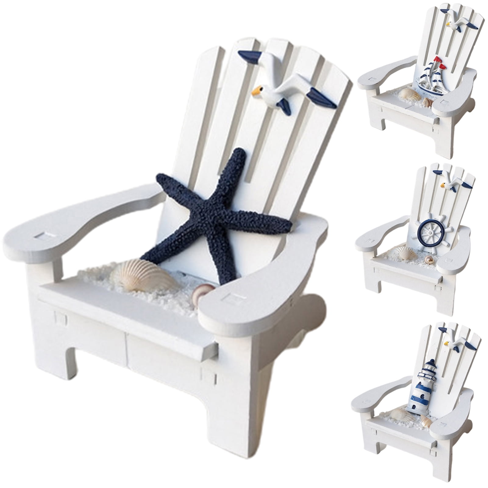 Mini Beach Chair Ornaments for Coastal, Ocean, Nautical Theme Home