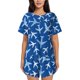 thumbnail image 1 of Balery Airplanes in the Sky Conjunto de Pijama para Mujer con Estampado, Dos Piezas de Manga Corta y Shorts, Ropa de Dormir Suave con Cuello Redondo y Bolsillos-3X-Large, 1 of 6