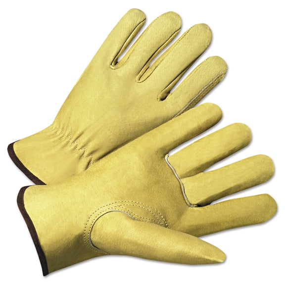 Anchor Brand 4000 Series Pigskin Leather Driver Gloves, Beige, X-Large, 12 Pairs
