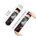 thumbnail image 4 of Rateoe USA Bald Eagle Pattern Quarter Crew Socks,Toe Seamed Ankle Socks,Cotton Cushioned Breathable Athletic Crew Sports Socks, 4 of 7